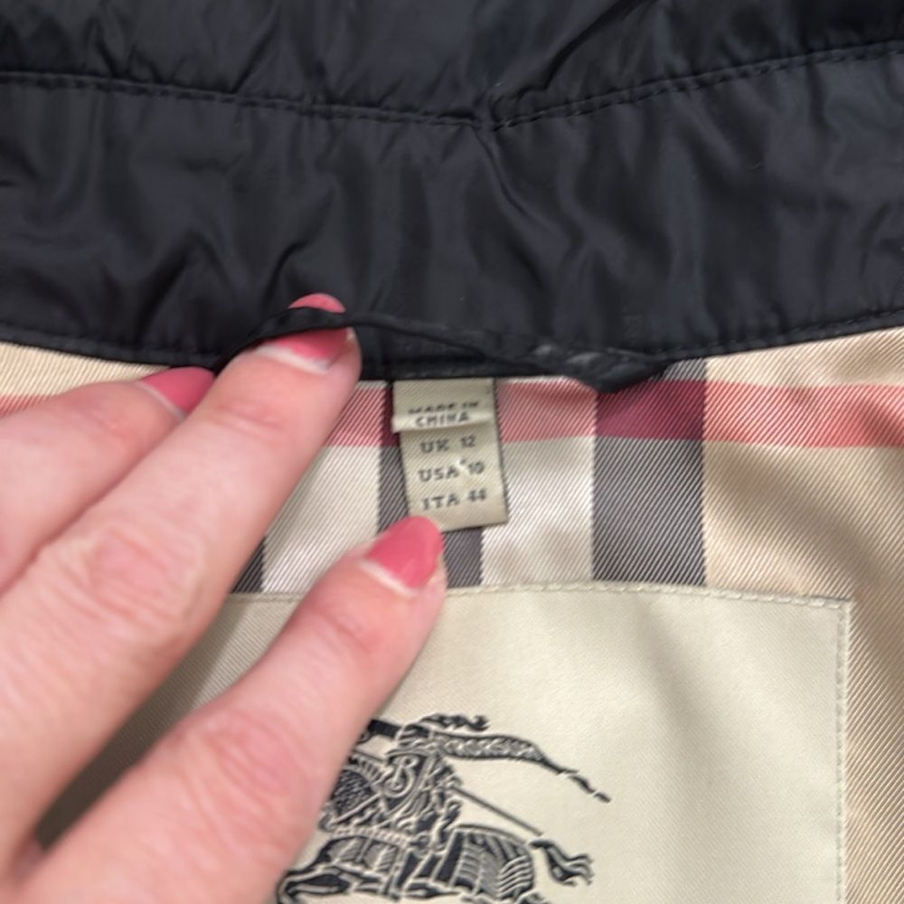 Burberry London navy blue rain lightweight trench coat US 10 - Picture 6 of 13